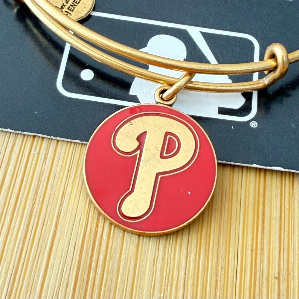 Alex and Ani Gold Bracelet with Red MLB Charm - Picture 4 of 8